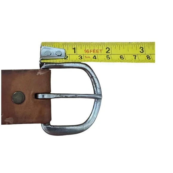 Vintage Kenny Rogers Hand Laced Top Grain Saddle Leather Belt Oak Leaf Acorn 34 - Picture 10 of 10